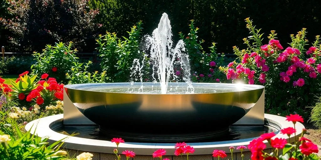 Fonte Minimalista com Pedras Naturais: Simplicidade Sofisticada - detalhe