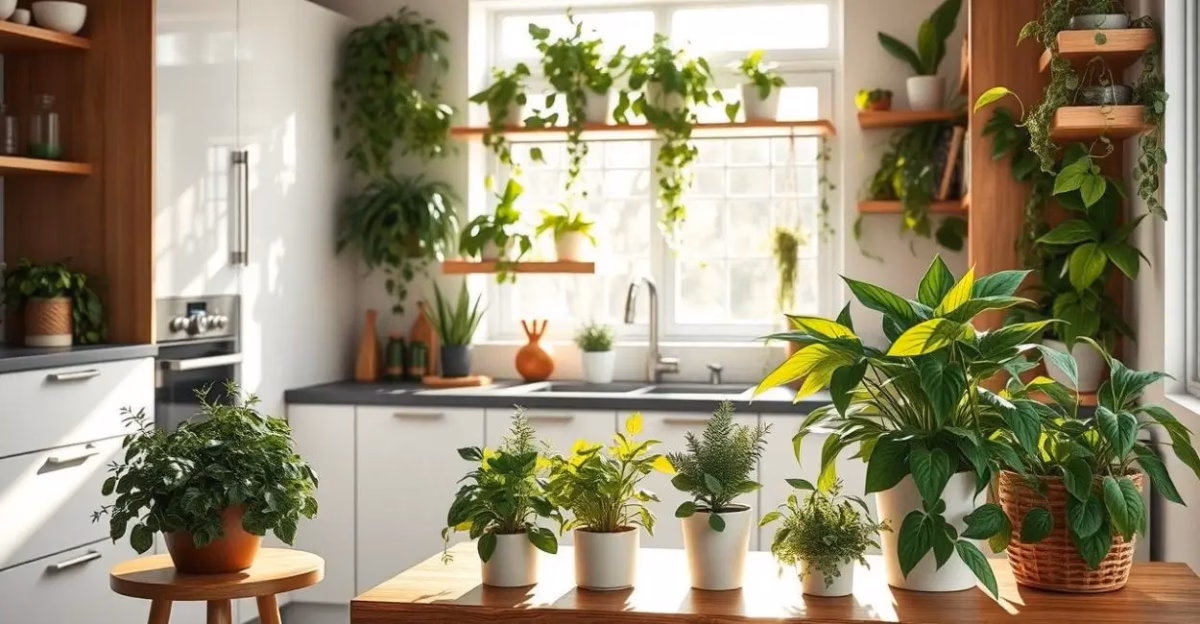 Com Plantas Suspensa: Natureza e Frescor Sem Ocupar Espaço - ideia