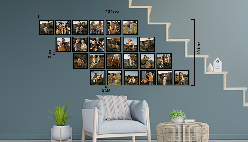 Composição de Quadros e Fotos: Reviva Momentos Inesquecíveis - ideia