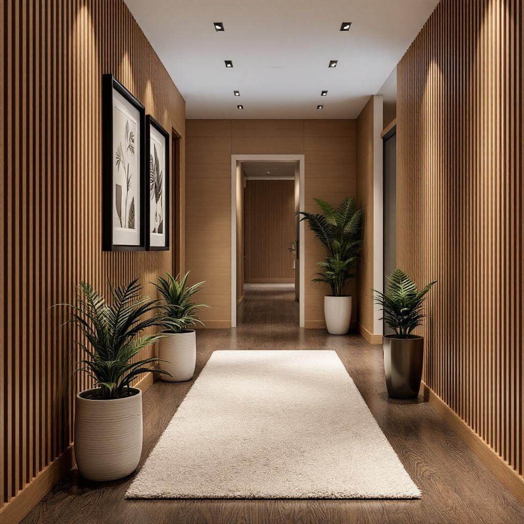 Corredor Aconchegante com Texturas de Tecido - ideia