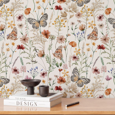 Delicadeza Romântica com Papel de Parede Floral Vintage - ideia