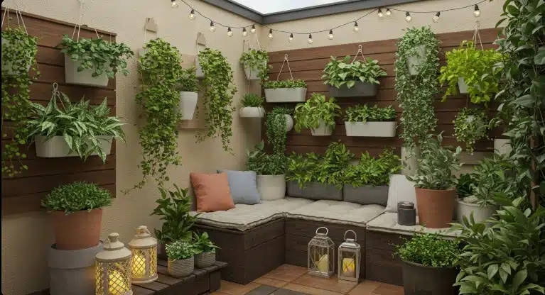 Minimalismo Verde: Pátio com Design Clean e Poucas Espécies - detalhe