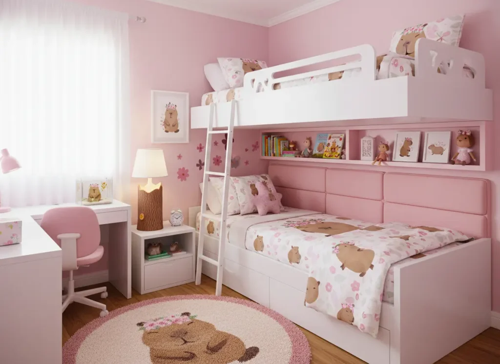 Quarto com Cama Suspensa: Otimização Inteligente de Espaço - inspiração