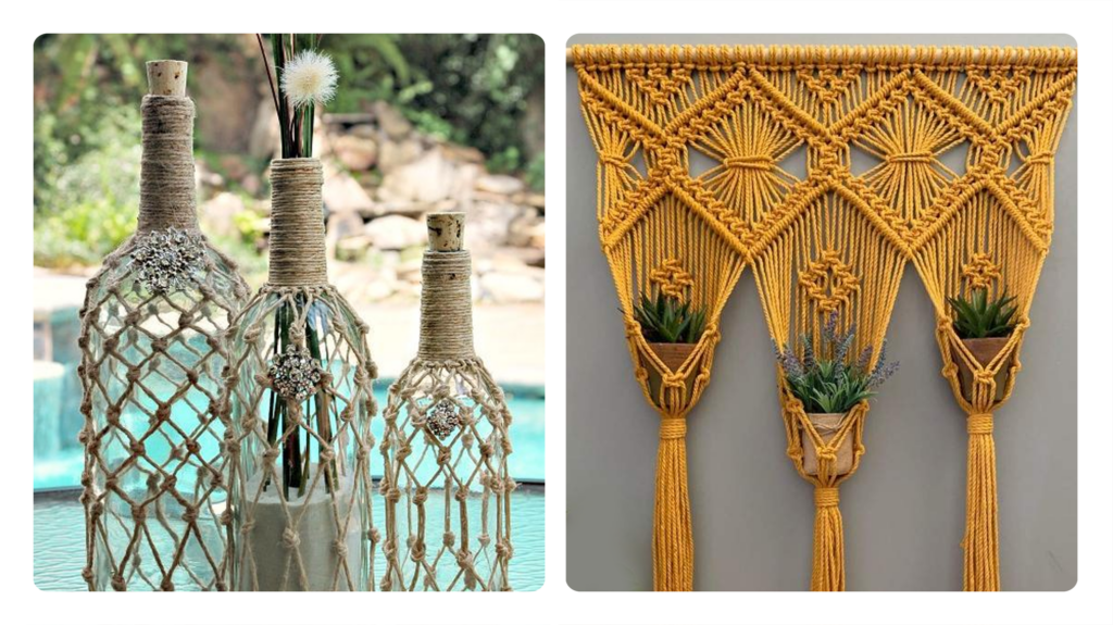 DIY com Macramê: Arte em Nós para um Toque Artesanal - detalhe