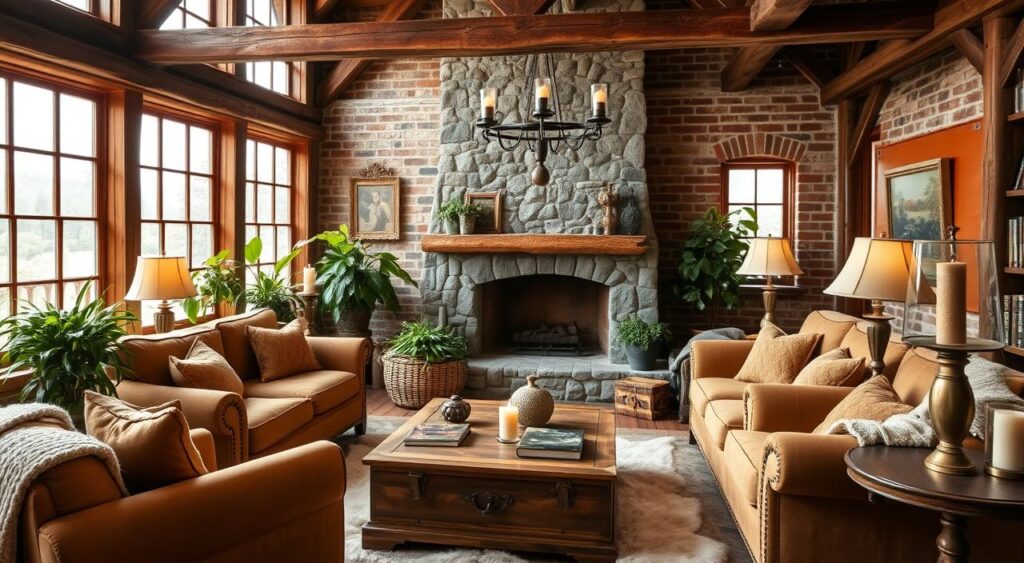 Aconchego Rústico Chic: Texturas Naturais e Cores Terrosas - ideia