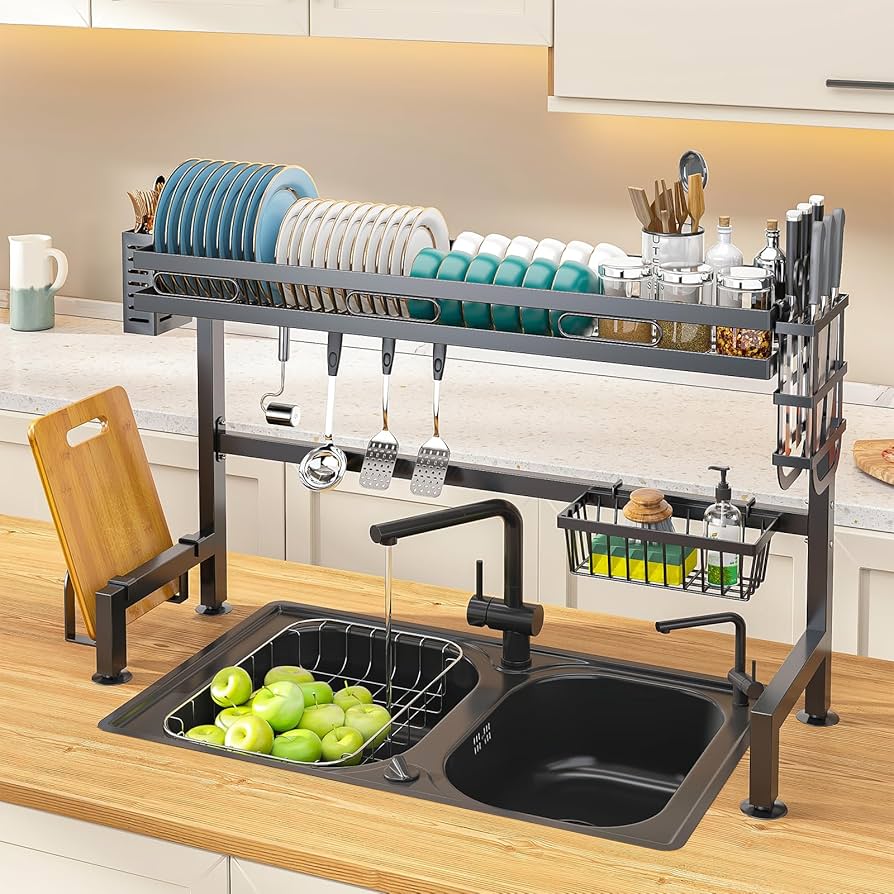 Escorredor Suspenso em Aço Inox: Modernidade e Otimização de Espaço - inspiração