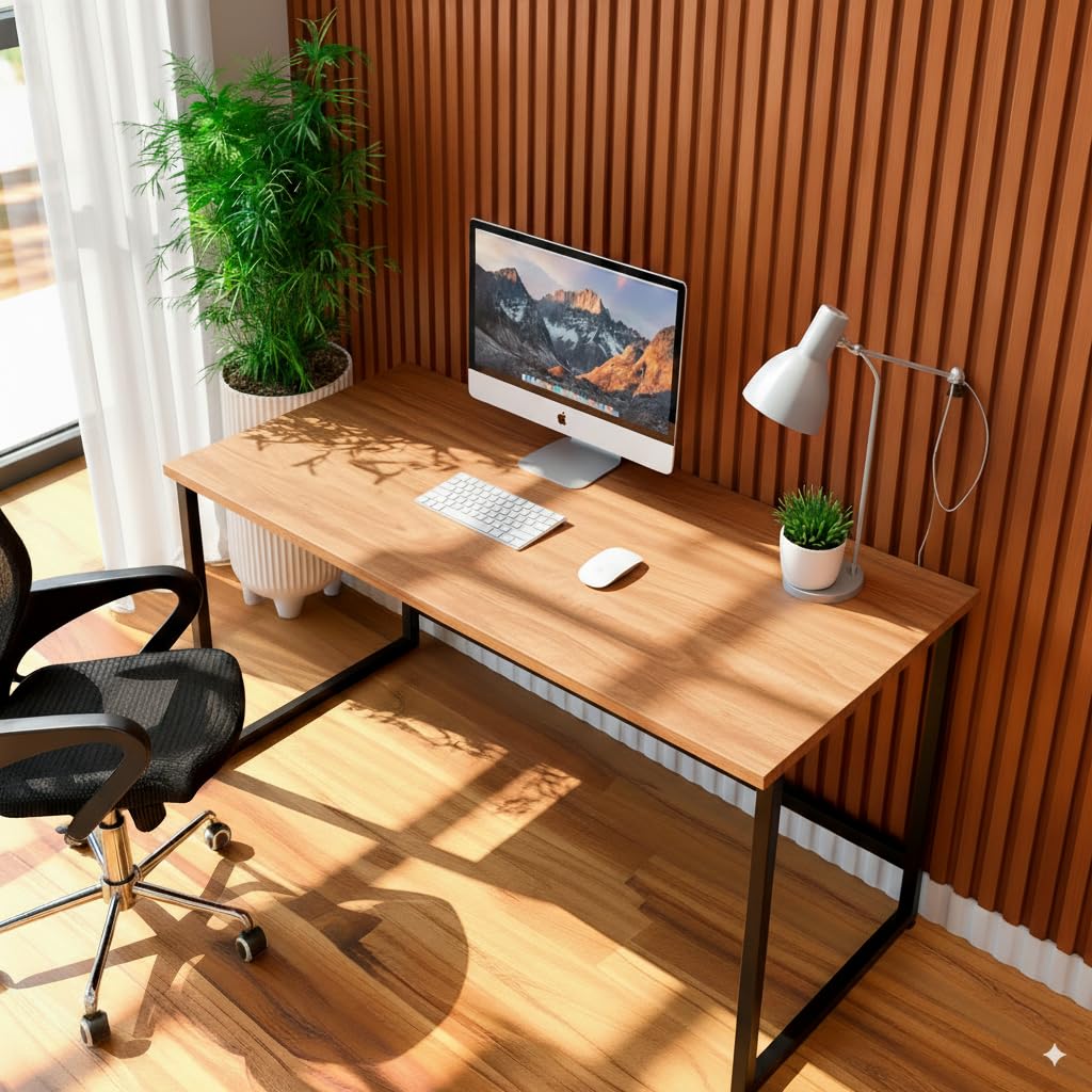 Escrivaninha Industrial: O Charme do Metal e da Madeira no Seu Home Office - inspiração