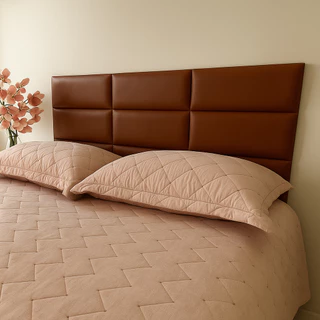 Cabeceira de Cama Aconchegante com Revestimento de Espuma Expansiva - detalhe