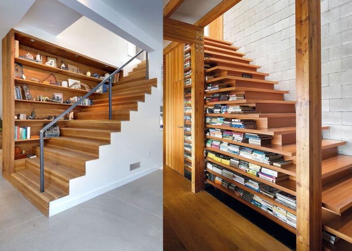 Estante Escada: Charme Rústico e Aconchego - ideia