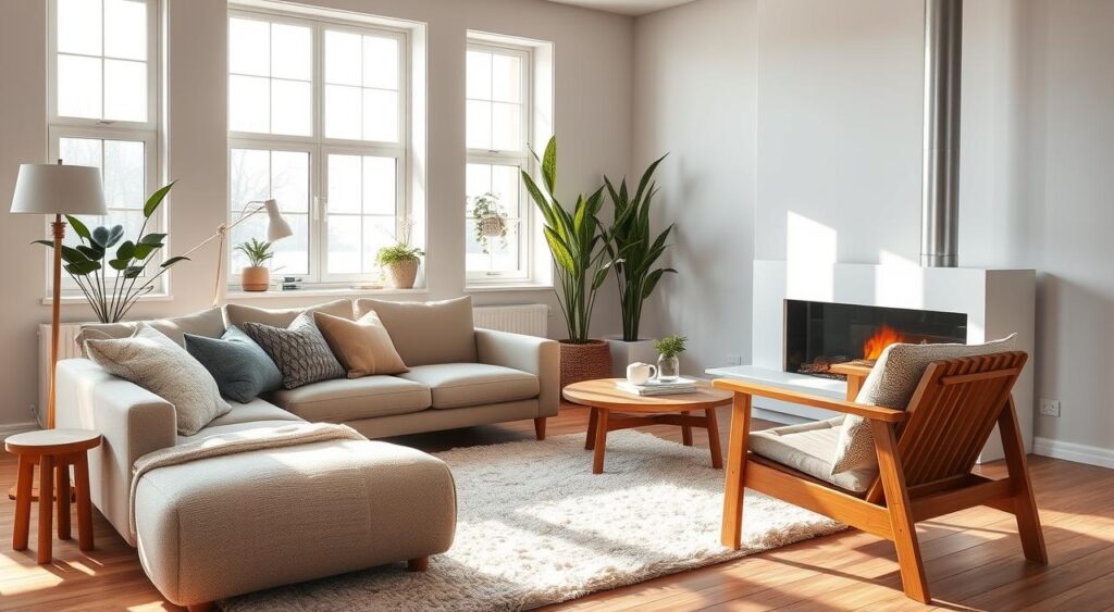 Aconchego Escandinavo: Paleta Suave e Texturas Naturais - ideia