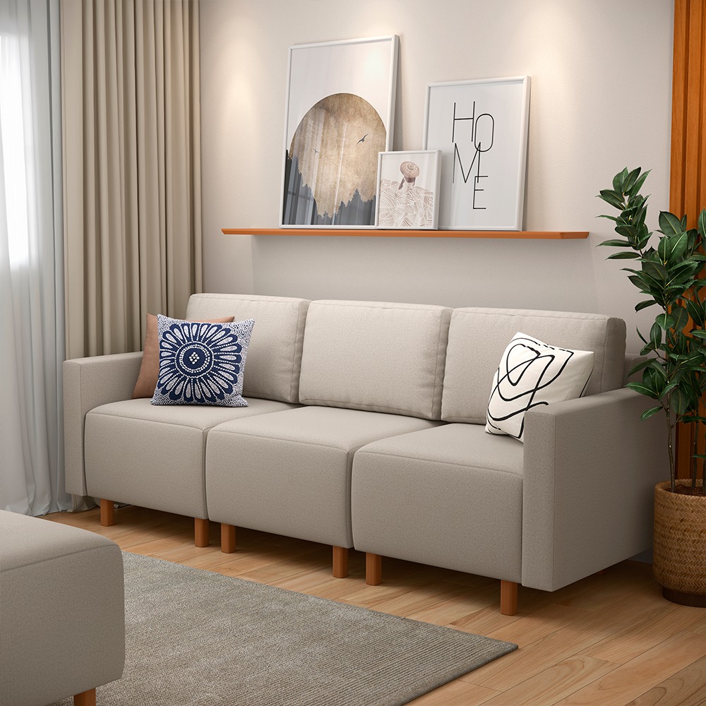 Aconchego Natural: Decoração de Sala Pequena com Toques de Madeira - ideia