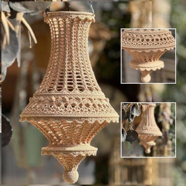 Iluminação Aconchegante com Cúpulas de Crochê: Charme Artesanal que Aquece - ideia
