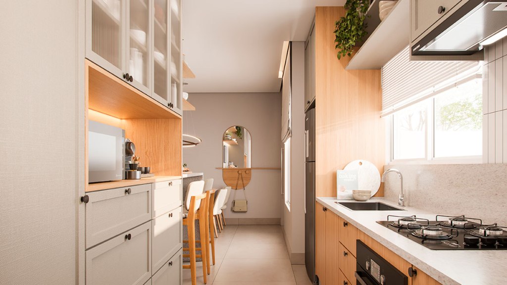 Cozinha Planejada Pequena, mas Poderosa: Otimizando Cada Centímetro! - ideia