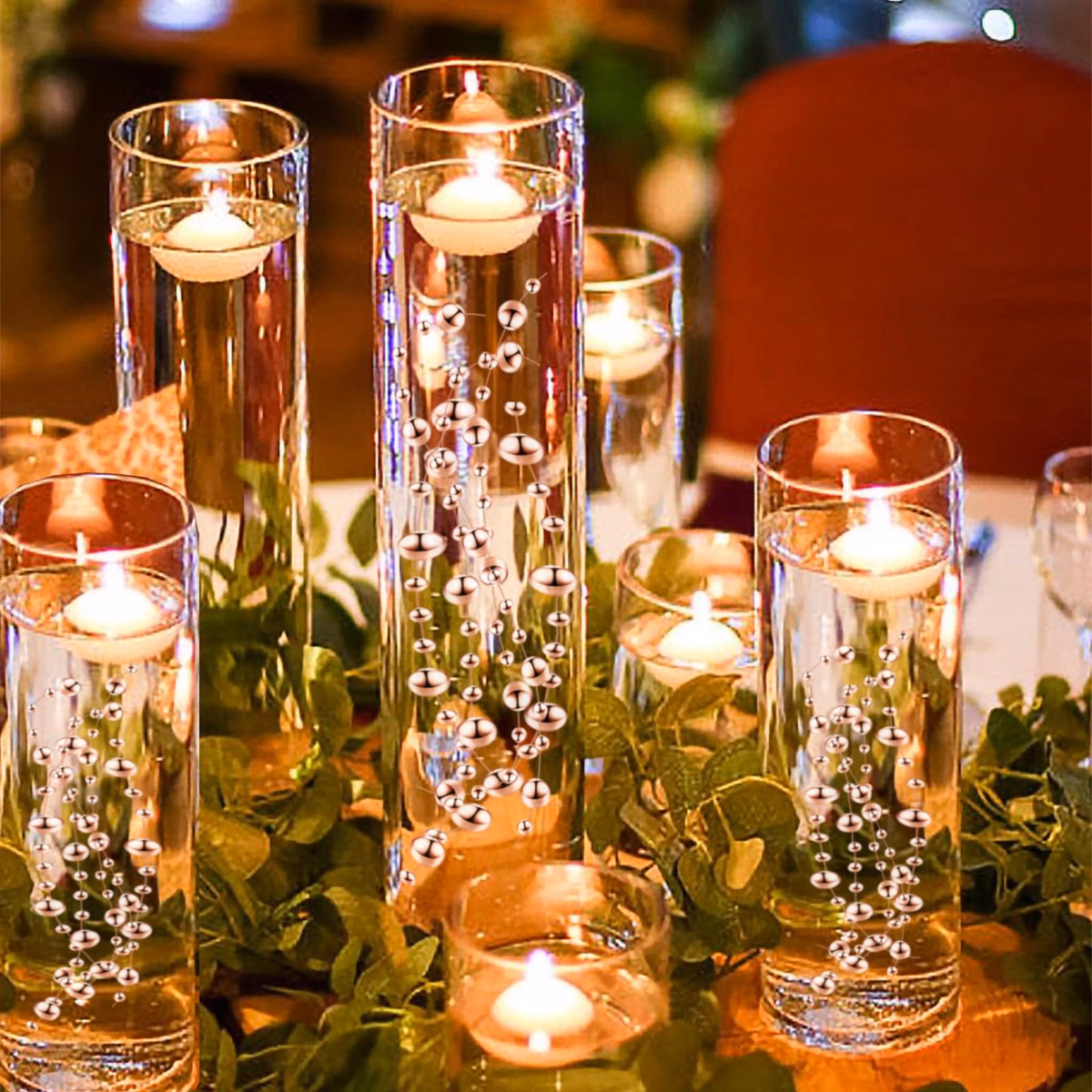 À Luz de Velas Flutuantes - detalhe