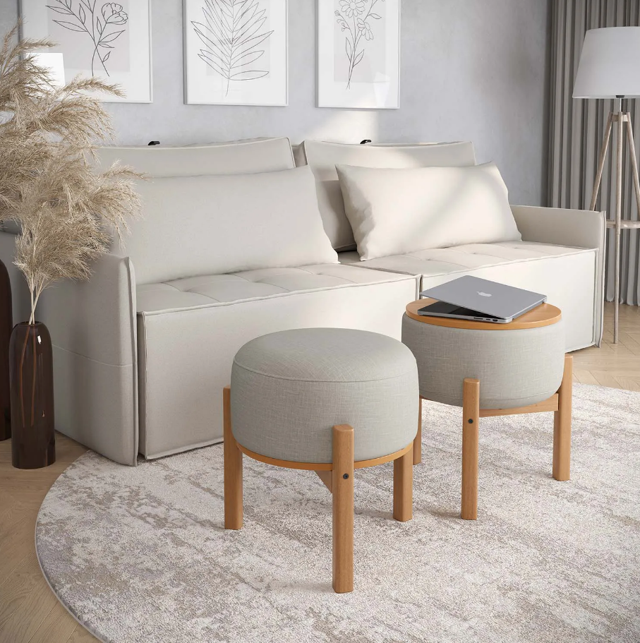 Móveis Multifuncionais com Revestimento Acolchoado: Conforto Extra em Cada Canto - detalhe