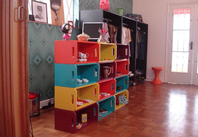 Caixotes Coloridos: Alegria e Personalidade em Cada Canto - ideia