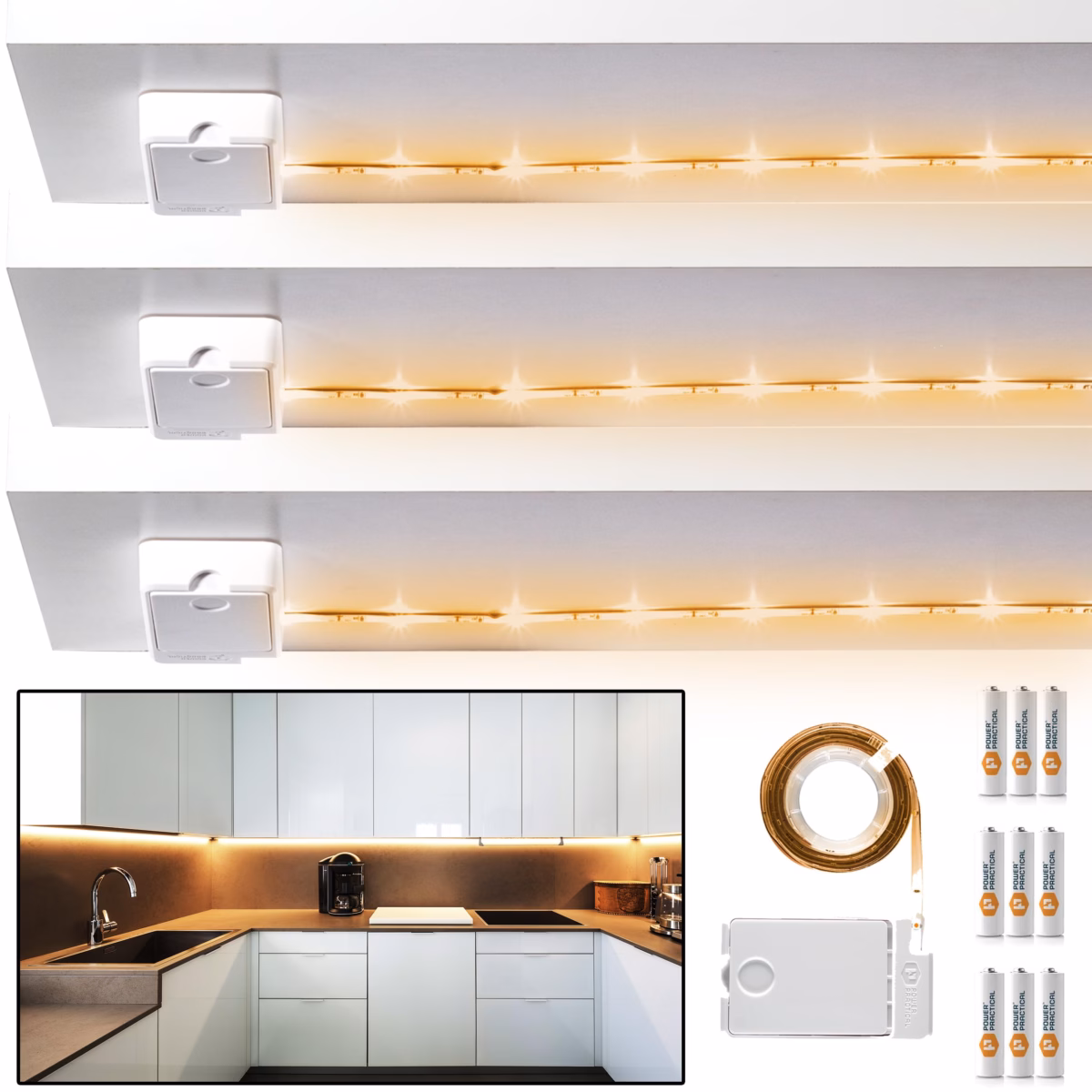 Iluminação Aconchegante com Fitas de LED para Encontrar Tudo Rapidinho - inspiração