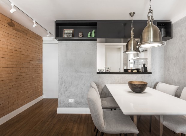 Cimento Queimado e Tijolinho Aparente: Uma Combinação Urbana e Aconchegante - ideia