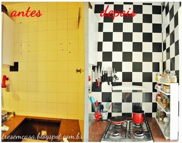 Cozinha Vibrante com Adesivos Vinílicos Coloridos: Dê Vida Nova aos Azulejos! - ideia
