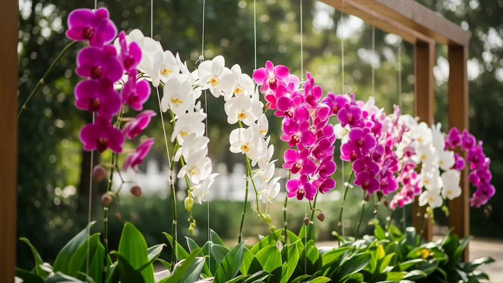 Elegância Suspensa: Orquídeas Pendentes para um Toque Sofisticado - ideia