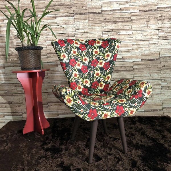 Poltrona Decorativa com Estampa Floral: Um Jardim Dentro de Casa - ideia