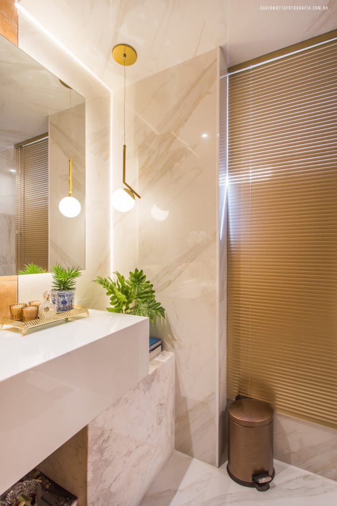 Porcelanato que Imita Mármore Carrara: Um Clássico Repaginado para Seu Banheiro - ideia