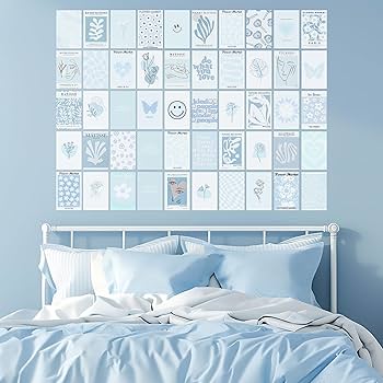 Delicadeza e Charme: Quarto Azul com Toques Florais - inspiração