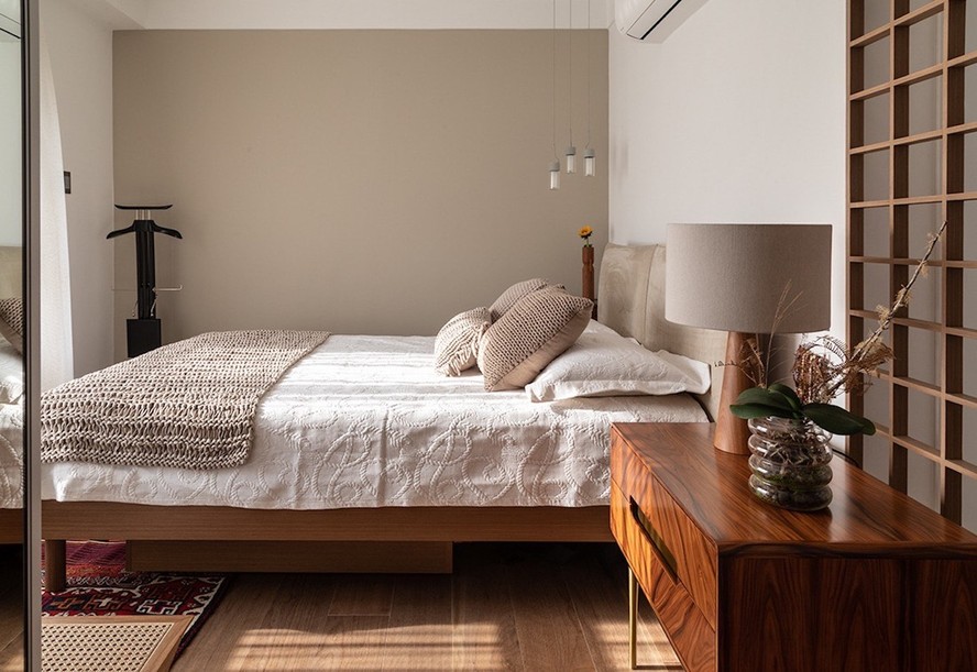 Quarto Aconchegante com Texturas Naturais - ideia