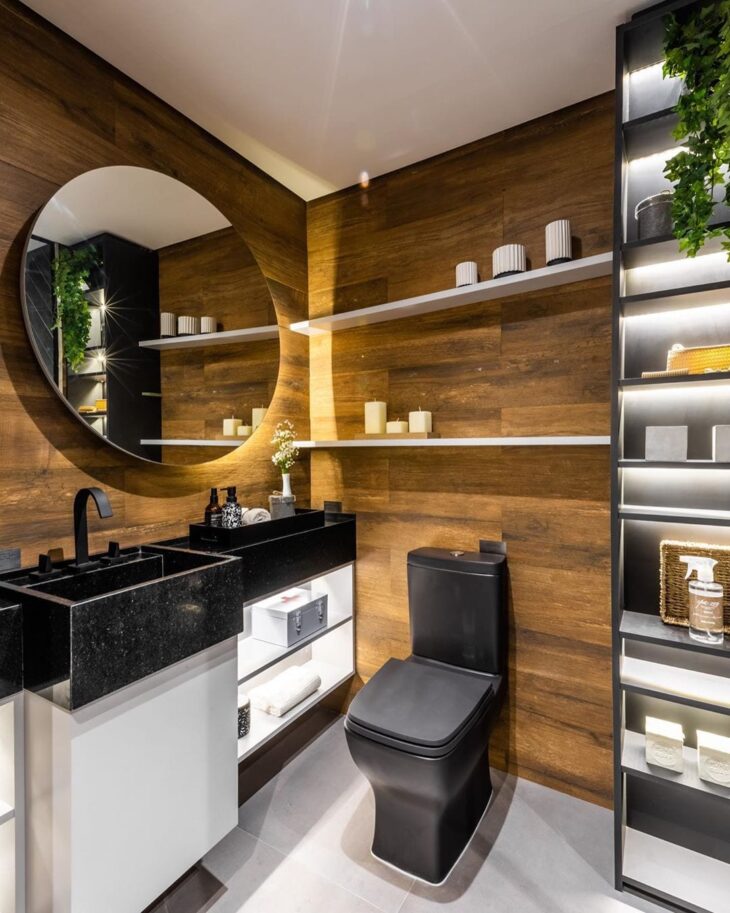 Com Porcelanato Amadeirado para um Toque Aconchegante - ideia