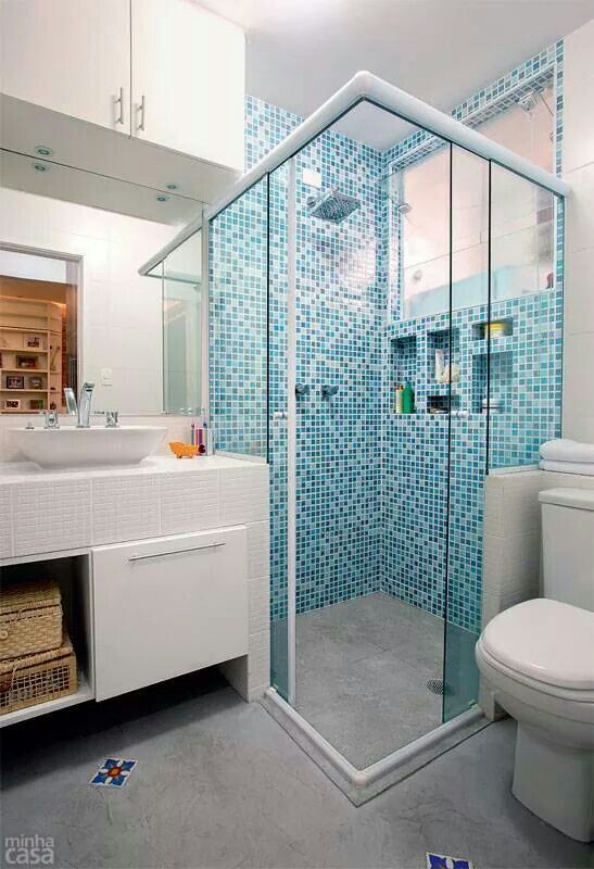 Banheiro Vibrante: Explosão de Cores com Pastilhas - detalhe