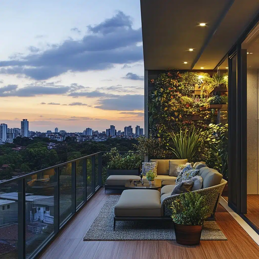 Sacada de Vidro com Almofadas e Mantas Aconchegantes: Relaxamento Garantido - ideia