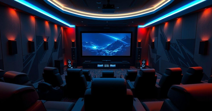 Home theater completo: Som e imagem de cinema no conforto da sua casa - ideia