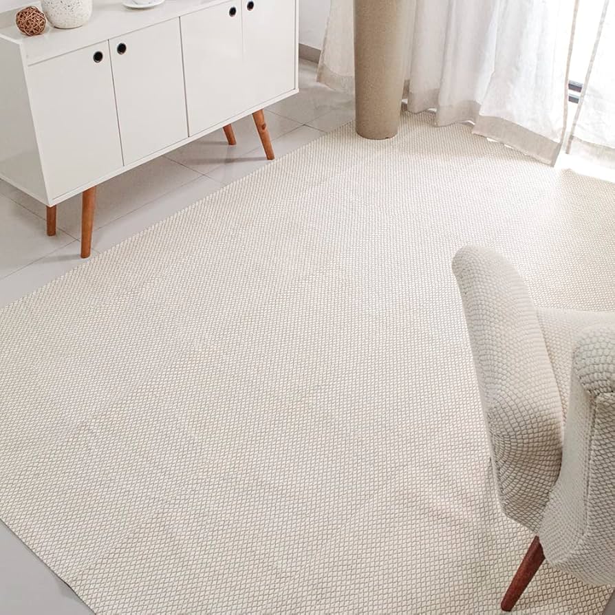 Aconchego Natural: Tapete de Juta para Sala Minimalista - ideia