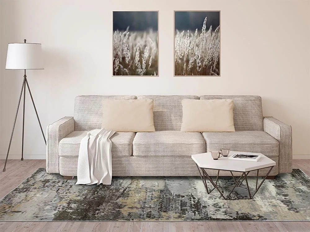 Conforto Aveludado: Tapete de Viscose com Brilho Sutil para Salas Glamourosas - detalhe