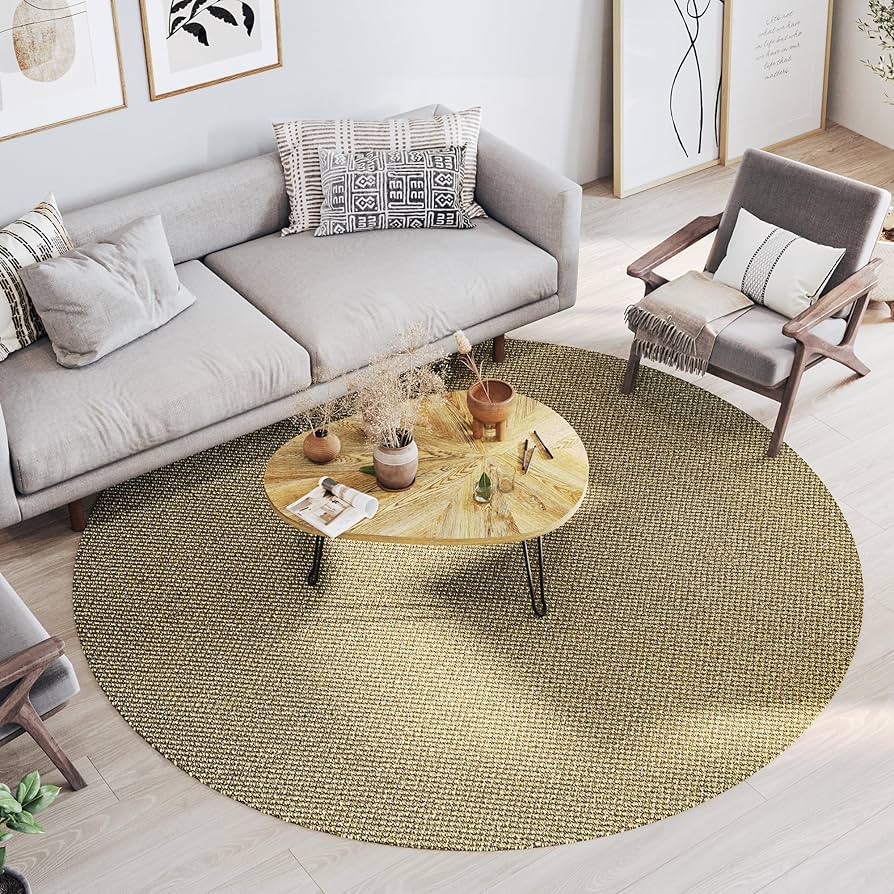 Tapete Redondo em Sisal: Natural e Sustentável - inspiração