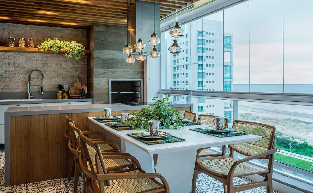 Varanda Gourmet Decorada com Pallets e Toque Rústico: Economia e Estilo! - detalhe