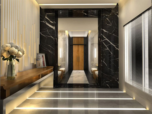 Hall de Entrada Iluminado com Arandelas - detalhe