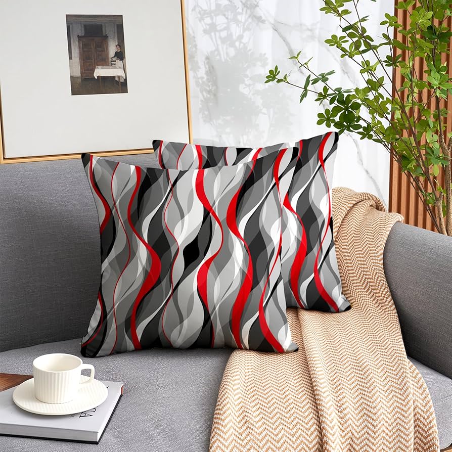 Almofadas com Estampas Geométricas Modernas e Cores Vibrantes - detalhe