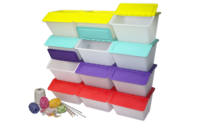 Caixas Coloridas Empilháveis: Alegria e Organização em Camadas - inspiração
