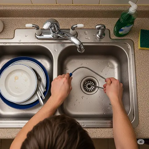 Com Cabide Desentupidor: A Solução Criativa - detalhe