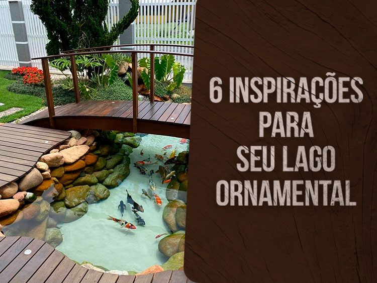 Lago Minimalista com Bordas Geométricas e Deck de Madeira - detalhe