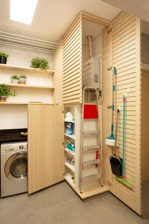 Lavanderia Suspensa com Ganchos e Acessórios Modulares - inspiração