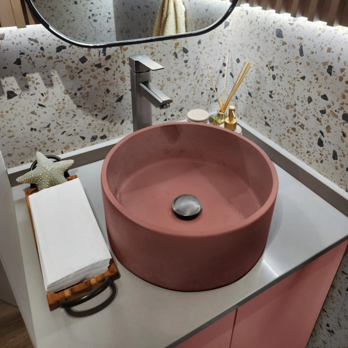 Cuba de Apoio Redonda em Cerâmica Colorida: Um Toque Funky - inspiração