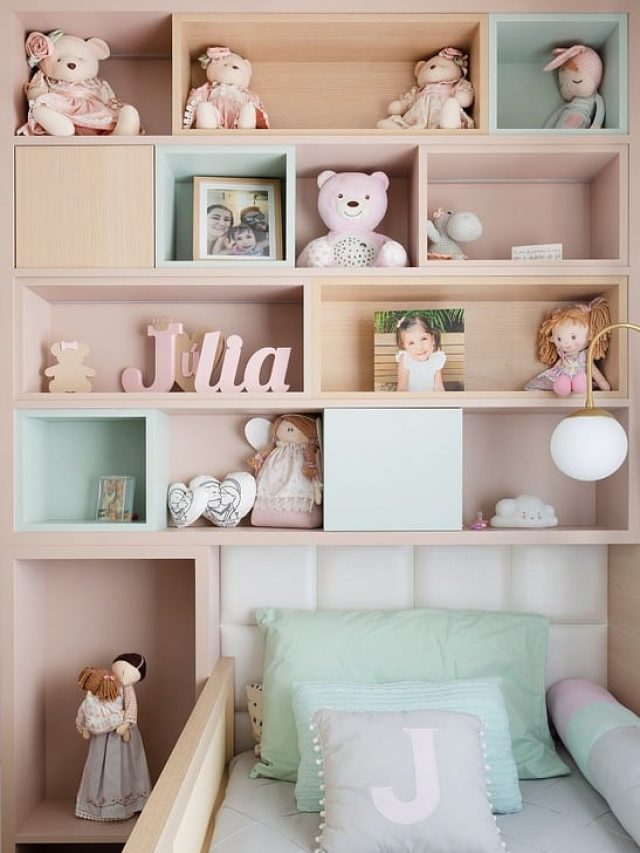 Nichos Modulares Coloridos: Alegria e Dinamismo para Quartos Infantis - inspiração