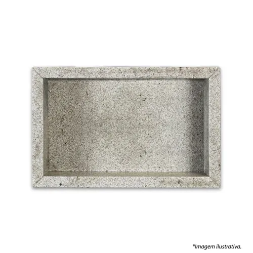 Nichos Iluminados em Granito Branco para Expor Objetos Decorativos - detalhe