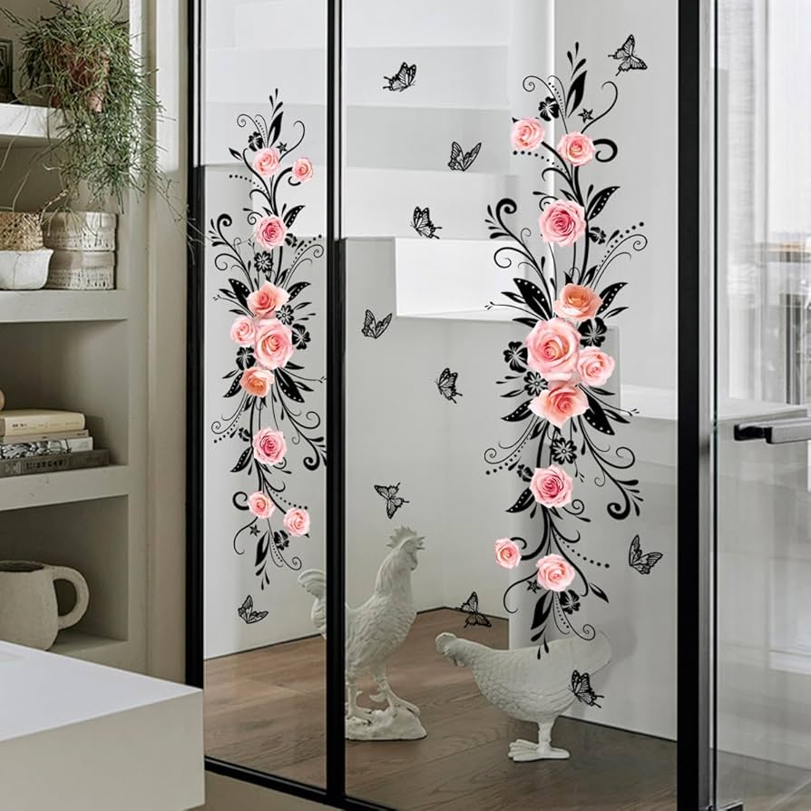 Janela de Vidro Decorada com Adesivos Vinílicos: Personalização Instantânea - inspiração