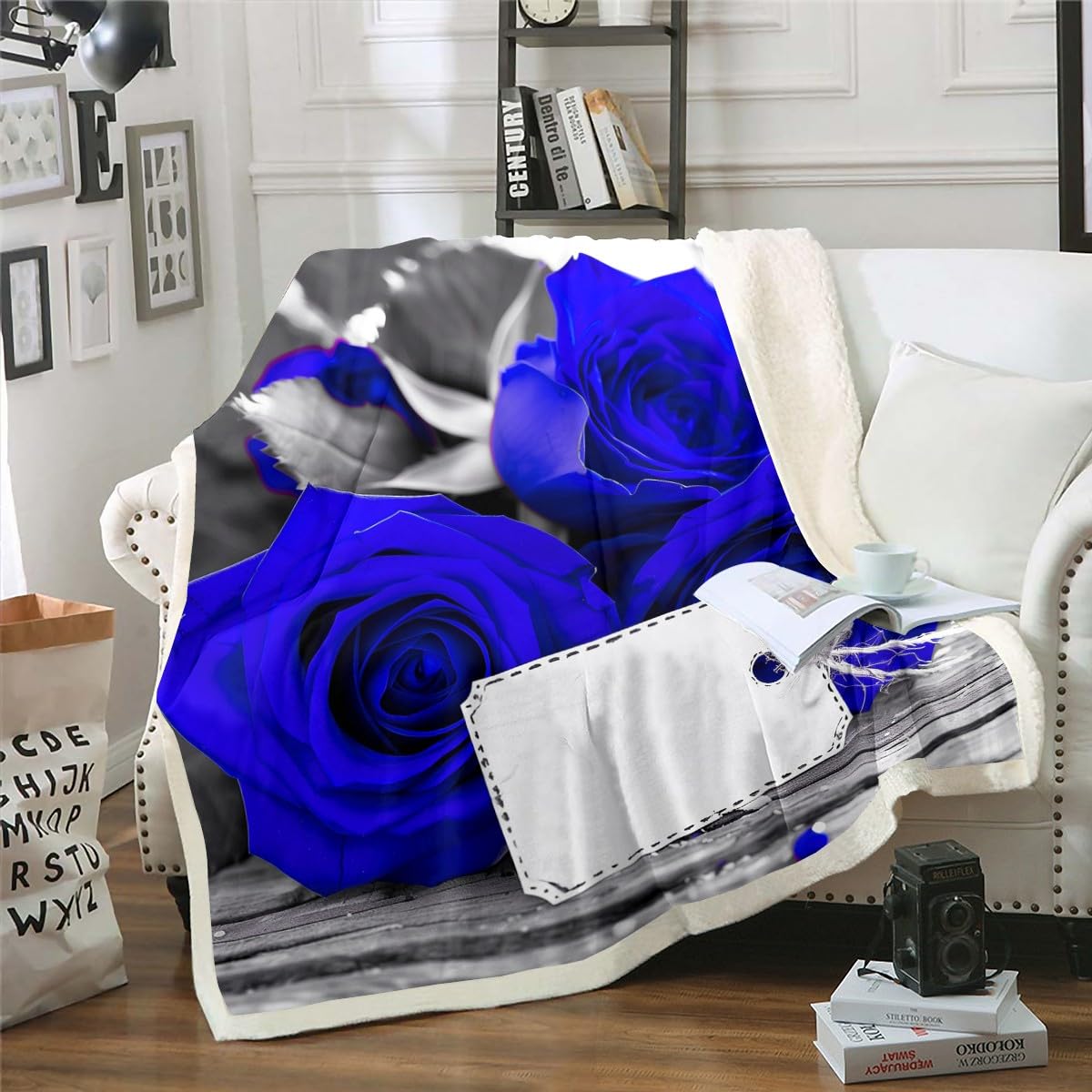 Manta Estampada Floral para um Toque Romântico - detalhe