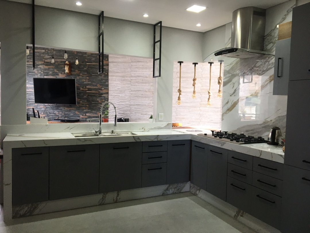 Cozinha Planejada Americana: Integração e Modernidade! - detalhe