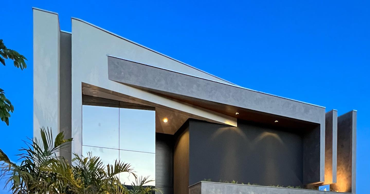 Projetos com Fachadas Assimétricas e Formas Geométricas - ideia