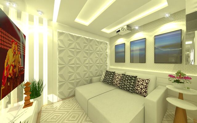 Minimalista com Blocos Geométricos Brancos: Elegância Pura - inspiração